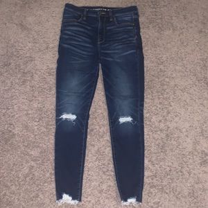 American Eagle Distressed Super High Rise Jegging SZ 8 Regular
